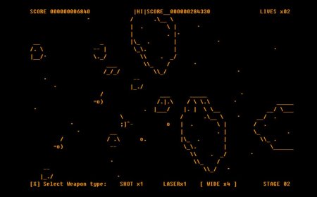 40-year-old Arcade classic shoot ‘em up Gradius gets pure ASCII PC remake — you can even save your gaming screenshots as .TXT files