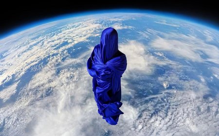 Ghostly Sculpture Floats Above Earth in Stunning Art Project