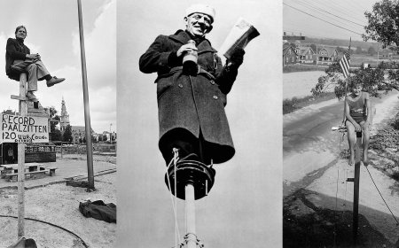 Historic Photos Show Wild Pole Sitting Craze From the 1920s