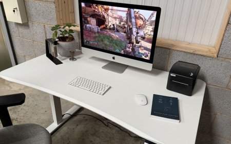 AndaSeat's first standing desk just needs a touch more refinement in the cable management and desktop department