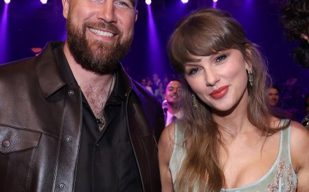 Taylor Swift, Travis Kelce Have First Award Show Date Night at iHeart
