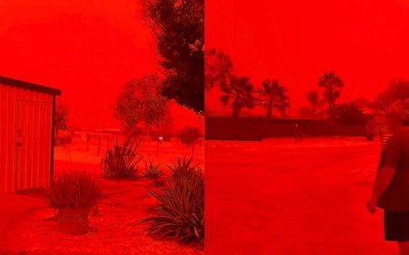 Apocalyptic Scenes in Australia as the Sky Turns Red