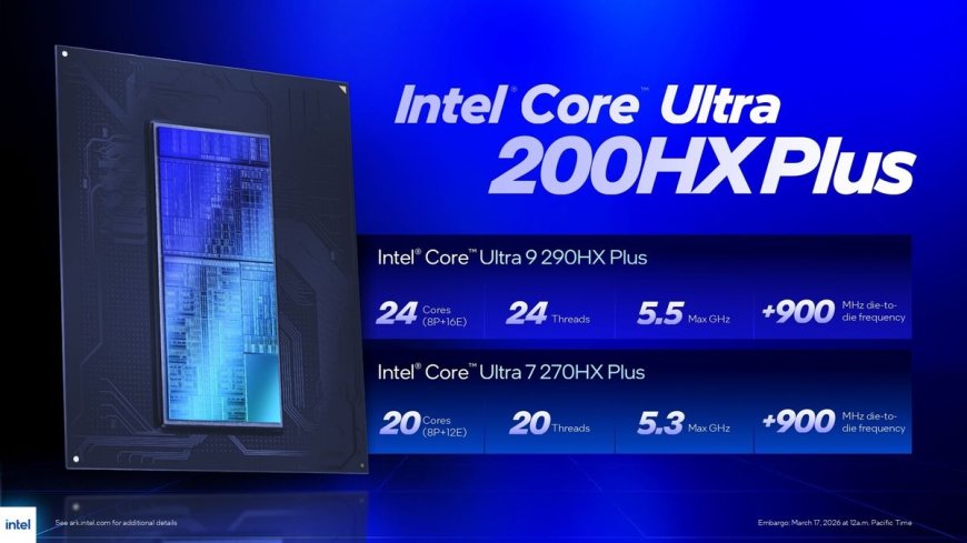 Intel launches Core Ultra 200HX Plus mobile CPUs, including 290HX Plus and 270HX Plus flagships — Arrow Lake refresh is up to 8% faster in gaming