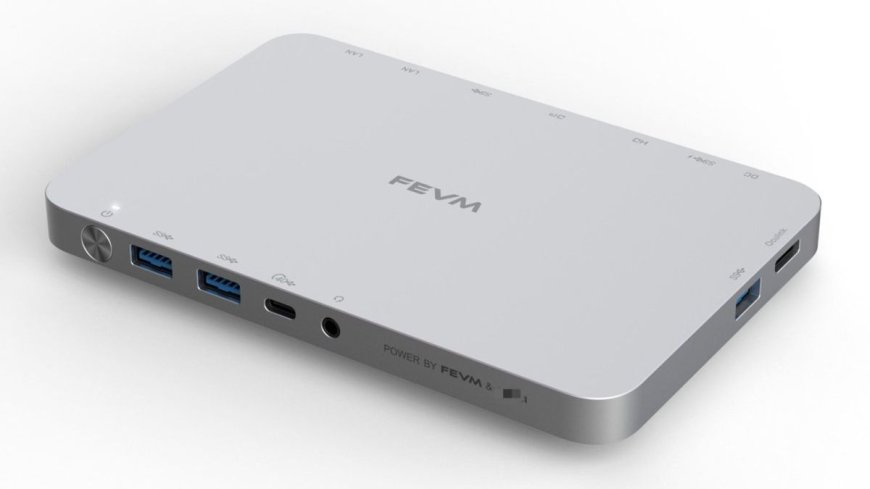 Unbelievably thin Panther Lake mini PC pictured with 13 ports on all four sides, including a 10GbE LAN connector, an OCuLink port — and, wait for it, three M.2 slots inside