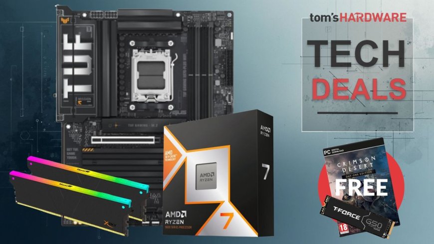 Get the 9800X3D CPU, Asus TUF gaming X870, and 32GB of DDR5 RAM, plus a free 512GB Gen 4 SSD and Crimson Desert, all for $959.99 — Newegg's combo bundles strike again