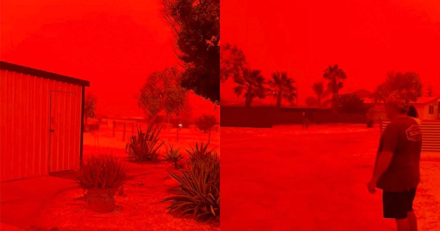 Apocalyptic Scenes in Australia as the Sky Turns Red