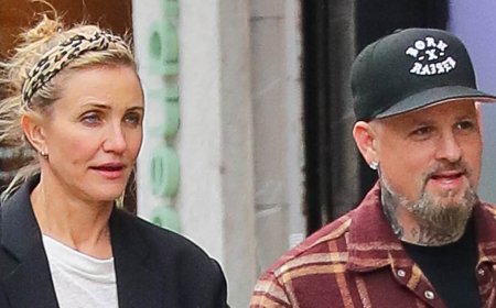 Cameron Diaz and Benji Madden make a rare appearance together as they step out in New York after her return to the limelight