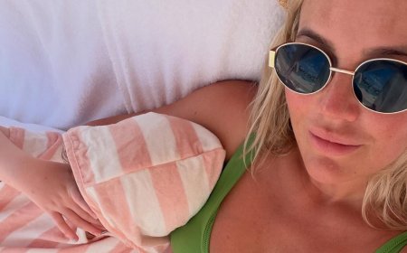 Pregnant Made In Chelsea star Tabitha Willett shows off her bump in a green bikini as she hits the beach in Florida on a babymoon with husband Harry Hoare days after tying the knot
