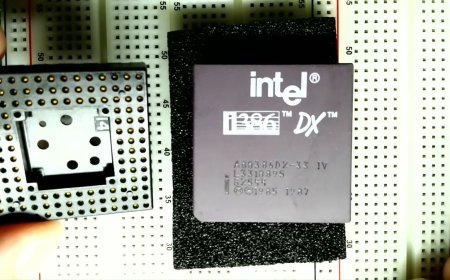 Electronics enthusiast begins breadboard-based Intel 386 system build — a large step up from their previous PC-XT and PC-AT breadboard projects