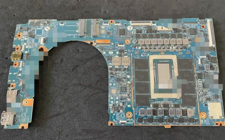 Alleged images of the long-awaited Nvidia N1/N1X SoC surface on laptop motherboard — board features 128 GB of LPDDR5X memory alongside 8+6+2 phase VRM