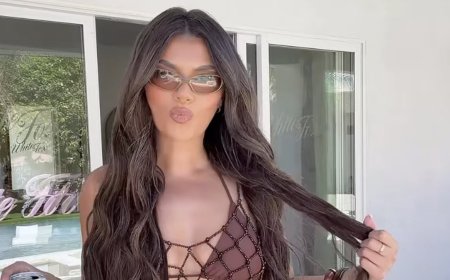 Love Islanders descend on Coachella! Samie Elishi wows in barely-there beaded top as she leads the UK stars at the LA festival alongside Millie Court and Chloe Burrows