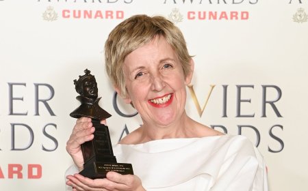 Ex Coronation Street star Julie Hesmondhalgh looks a million miles from iconic character Hayley Cropper as she triumphs at the Olivier Awards - 12 years after her soap exit