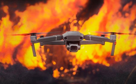 Man Distracted Helicopter Pilot by Flying Drone Near Wildfire