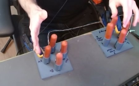 Crazed World of Warcraft gamer plays game with 3D-printed hot dog controller — the left wiener quad-array controls movement, the right triggers abilities