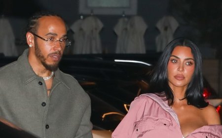 Kim Kardashian looks smitten as she enjoys romantic dinner date with F1 megastar Lewis Hamilton in Malibu