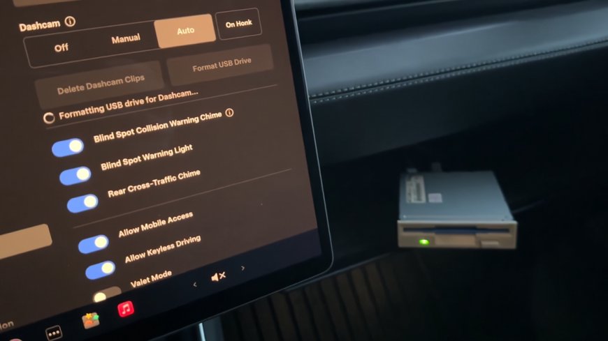 Engineer installs 3.5-inch floppy drive in a Tesla — modern EV recognizes and runs ancient storage device, even plays an MP3 file from diskette