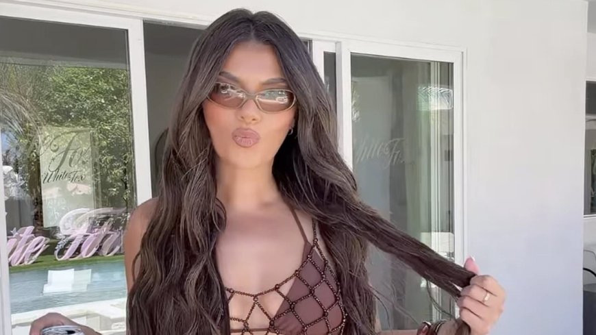 Love Islanders descend on Coachella! Samie Elishi wows in barely-there beaded top as she leads the UK stars at the LA festival alongside Millie Court and Chloe Burrows