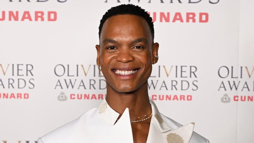 Johannes Radebe channels Kinky Boots' Lola with red false nails at the Olivier Awards amid Strictly bloodbath