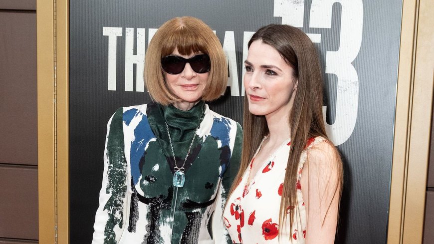Anna Wintour makes a rare appearance with her daughter Bee Carrozzini as they attend The Fear Of 13 Broadway opening night