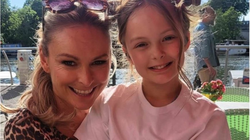 Mel Schilling's husband scatters the late star's ashes as her daughter Maddie, 10, delivers 'beautiful' speech after her mother's death aged 54