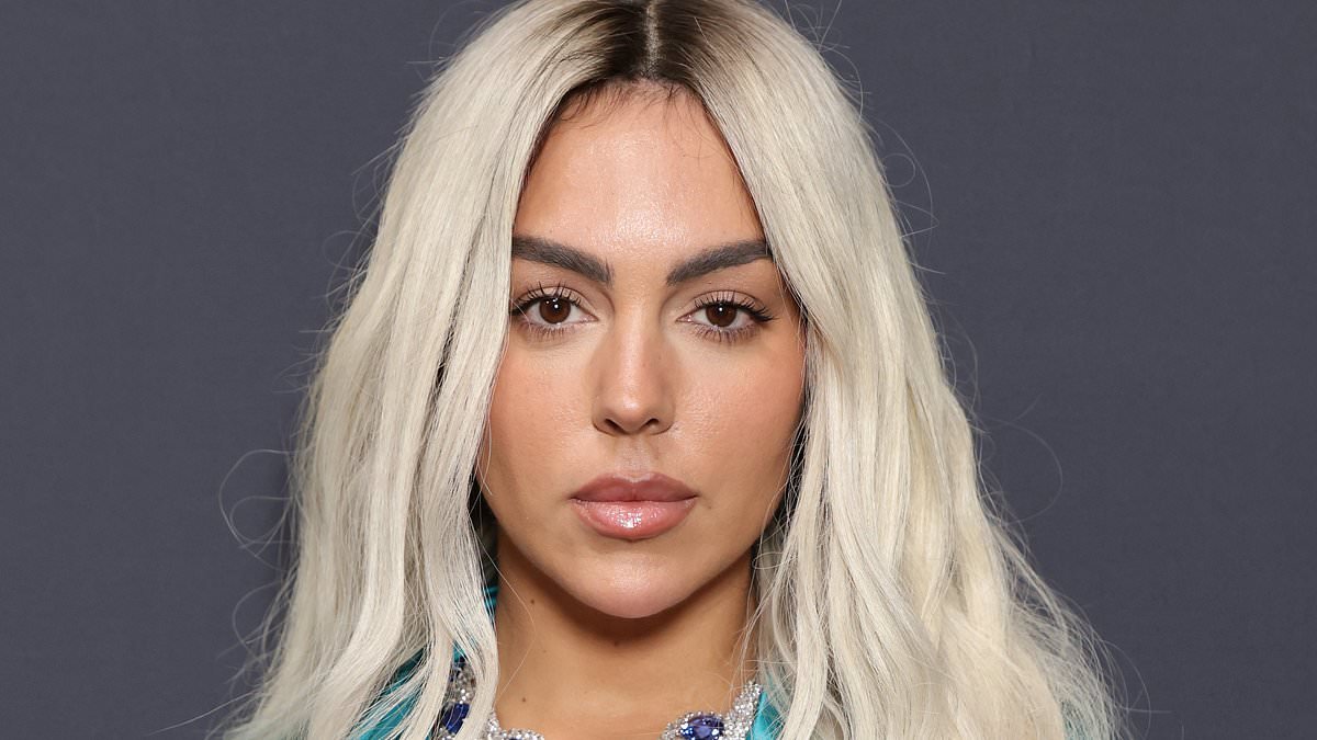 Cristiano Ronaldo's fiancée Georgina Rodriguez unveils a dramatic transformation as she sports platinum blonde hair and flashes her bra at Cannes Film Festival event