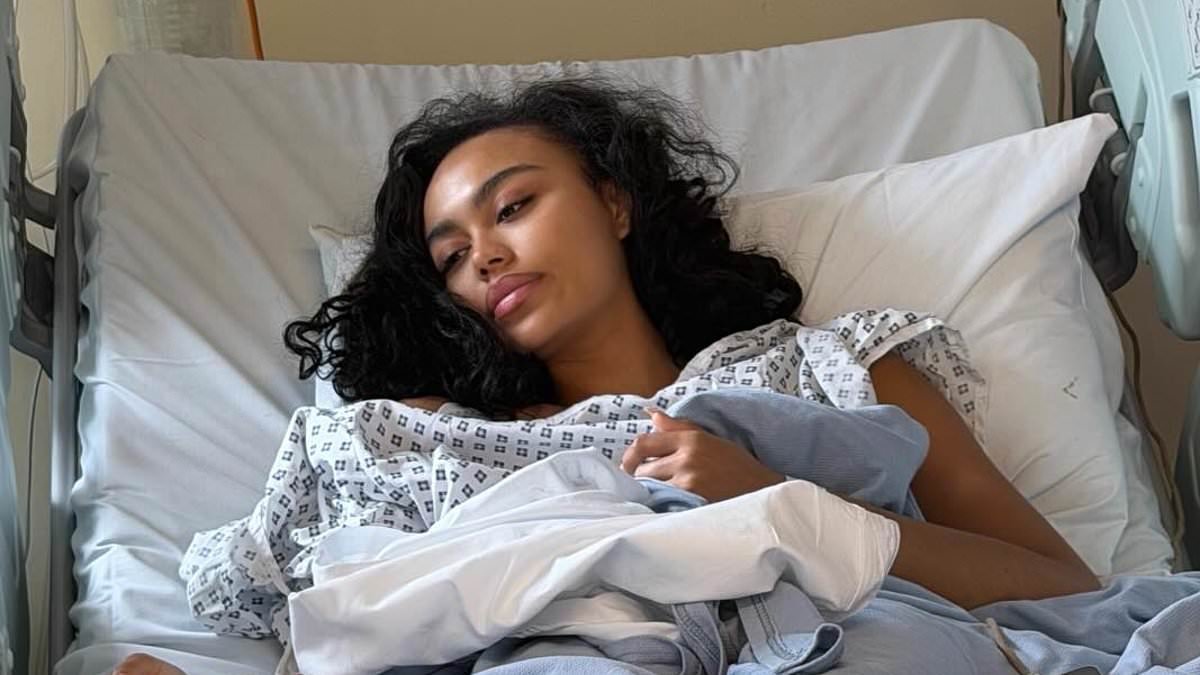 Love Island's Ella Thomas is rushed to hospital by ambulance during her birthday night out after a 'freak accident' left her needing foot surgery