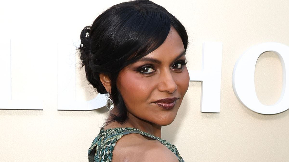 Mindy Kaling flaunts thinner-than-ever figure in sleeveless gown as she joins Chrissy Teigen at 2026 Gold Gala… after 40lbs weight-loss
