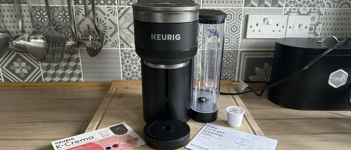 The Keurig K-Crema high-pressure coffee maker produces creamy, smooth brews with speed and ease