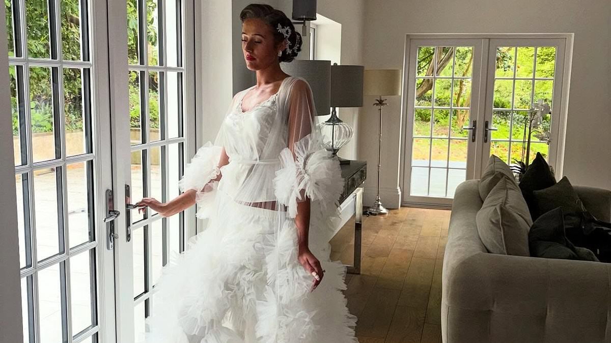 Proud mother Paris Fury reveals Venezuela's wedding morning look including dramatic tulle robe as she tells her 'you looked beautiful'