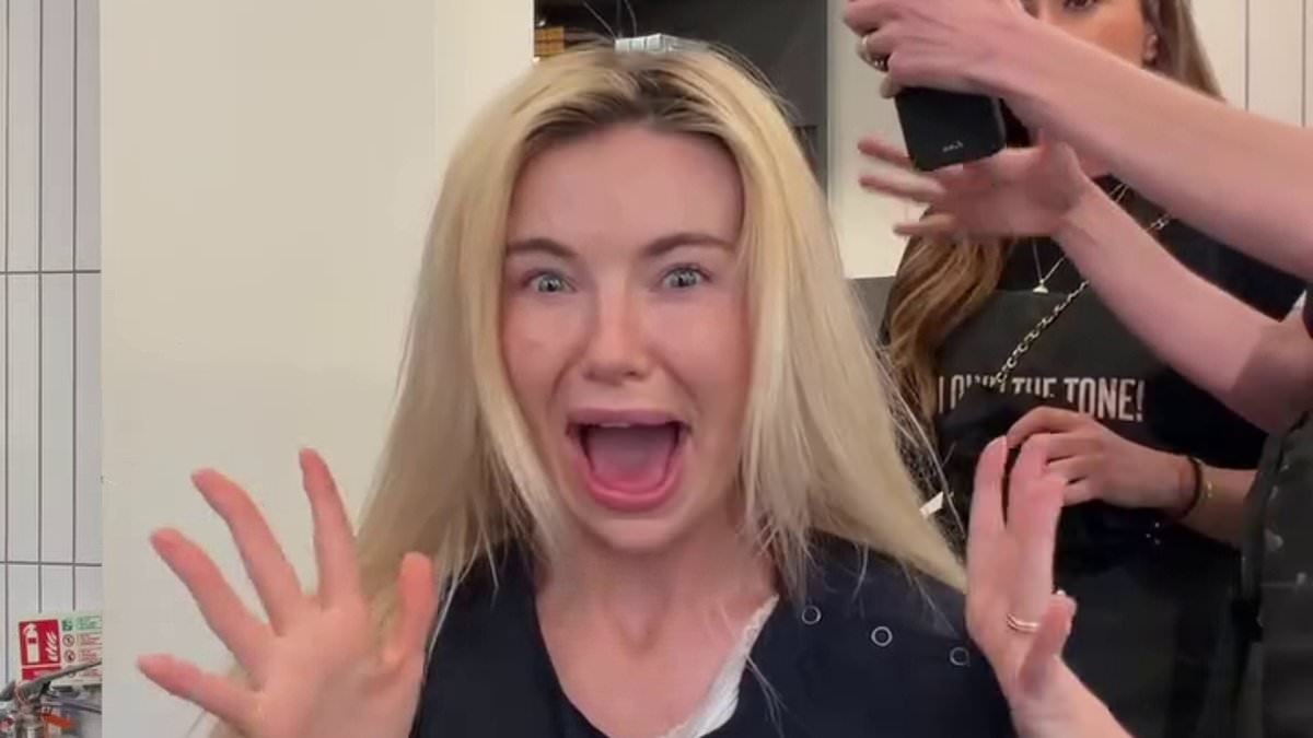 Georgia Toffolo shows off dramatic hair transformation after confessing her 'whole identity is focused around being blonde' as husband James Watt gives his verdict