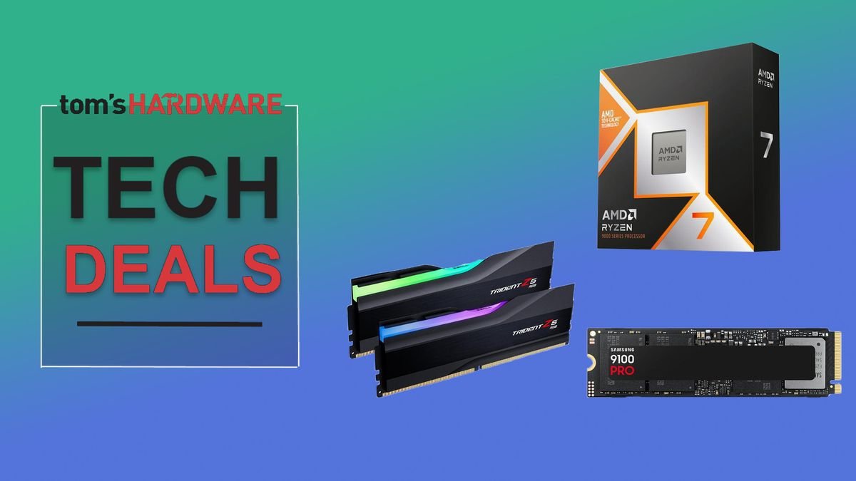 Save $290 on this Ryzen 7 9800X3D, 32GB DDR5, Samsung 9100 Pro 1TB combo from Newegg — $949.99 bundle includes free 750W power supply and one-year VPN subscription