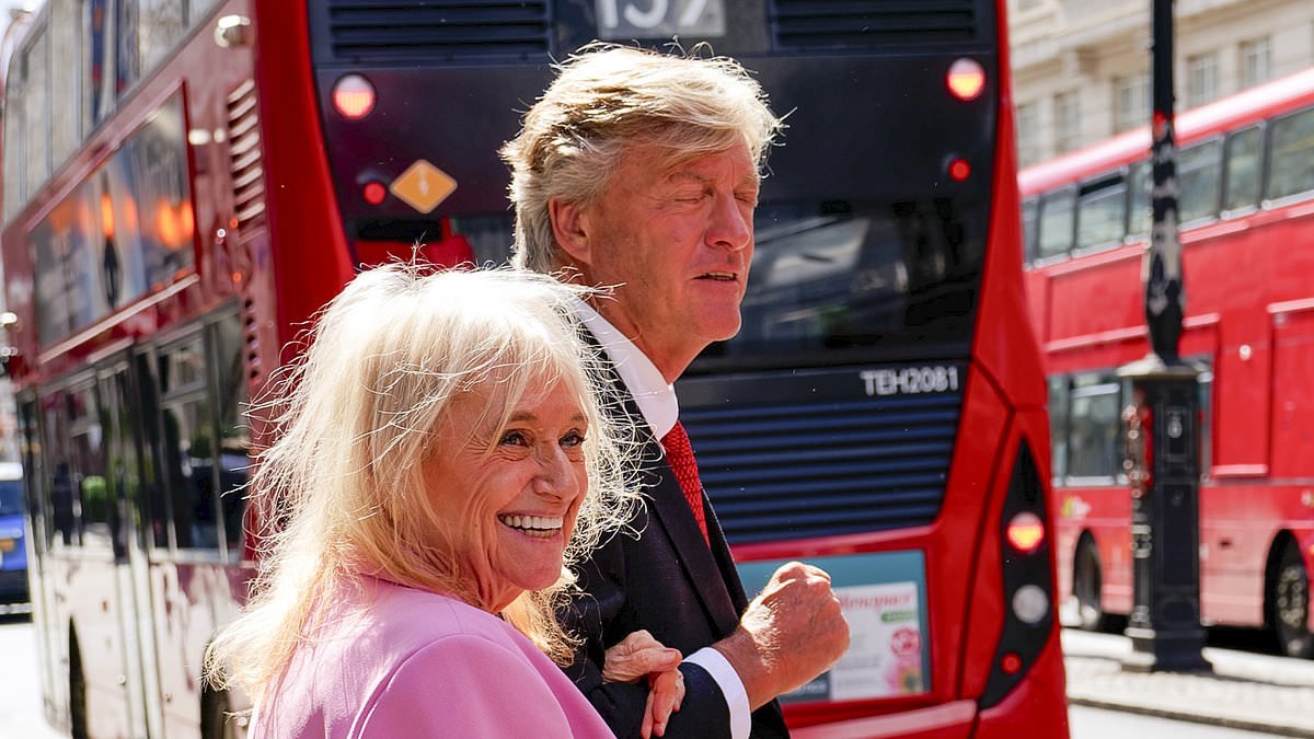 Judy Finnigan, 78, and Richard Madeley, 70, look as loved-up as ever as they giggle and stroll arm-in-arm following lunch date ahead of their 40th wedding anniversary