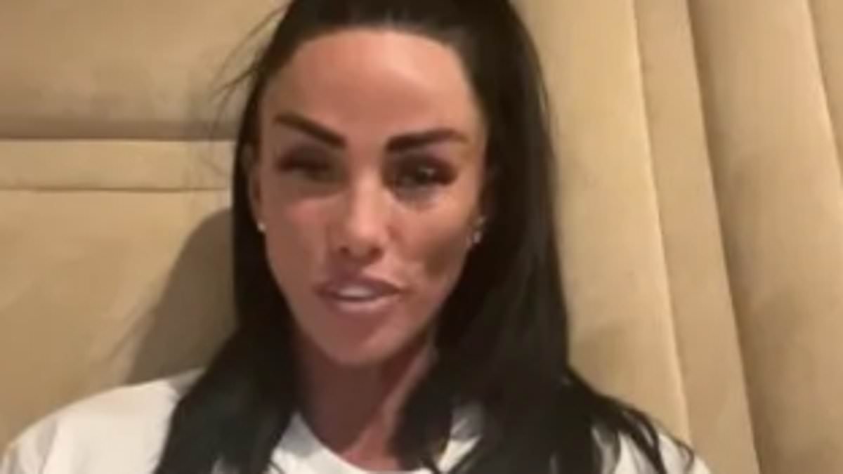 Katie Price distracts herself watching Eurovision as she anxiously waits to hear from 'kidnapped' husband Lee Andrews after going missing four days ago