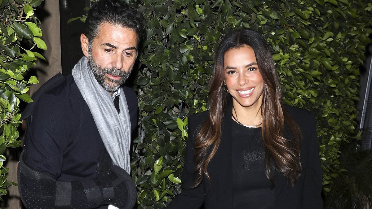 Eva Longoria returns to the US for rare outing with husband Jose Baston after fleeing 'dystopian' America