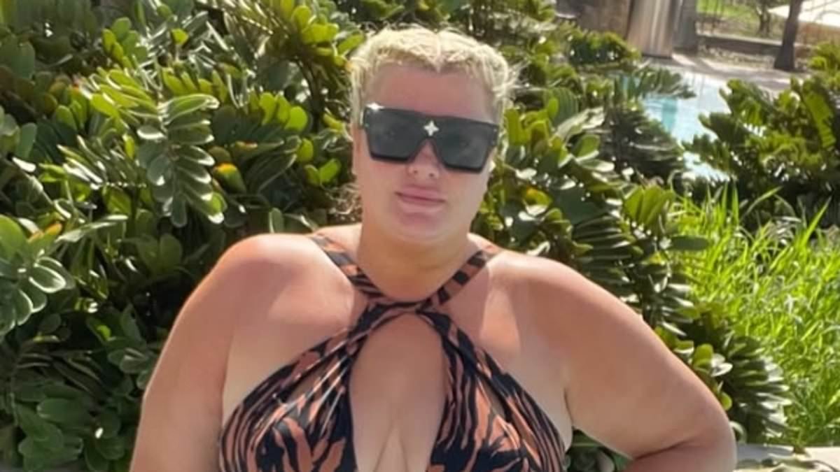 Gemma Collins showcases her slimmed-down physique in sexy swimsuit snap - after revealing she was forced to stop taking Ozempic