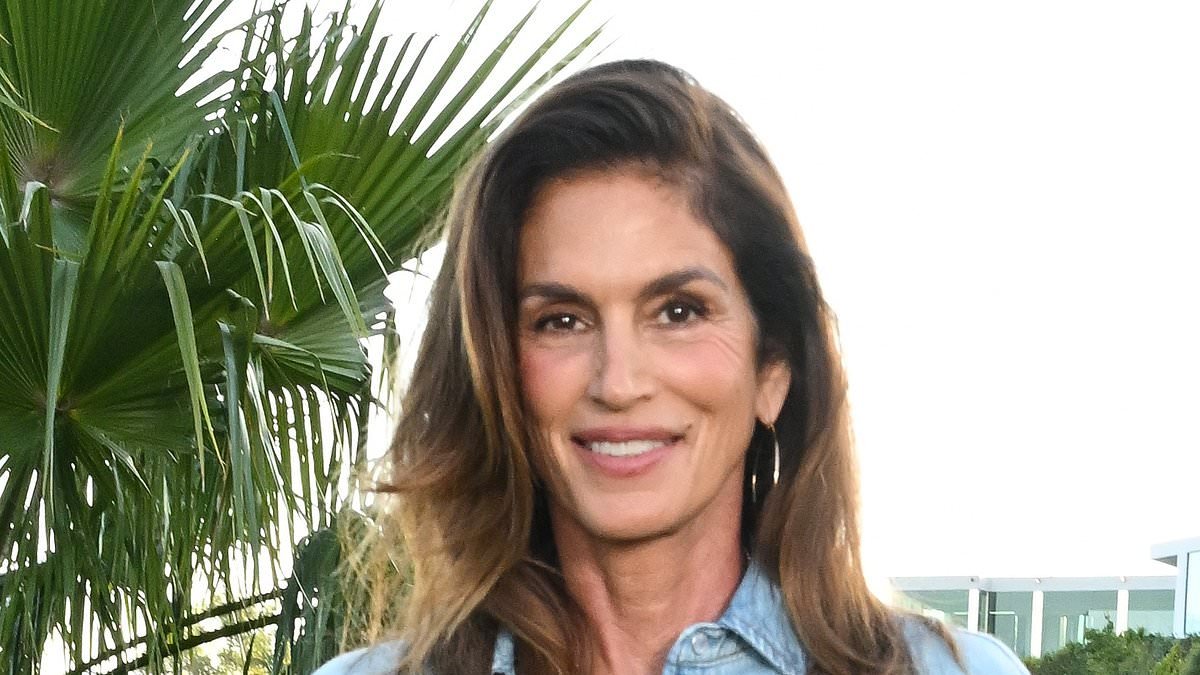 Cindy Crawford, 60, shows off her youthful glow as she joins daughter Kaia Gerber, 24, at denim event
