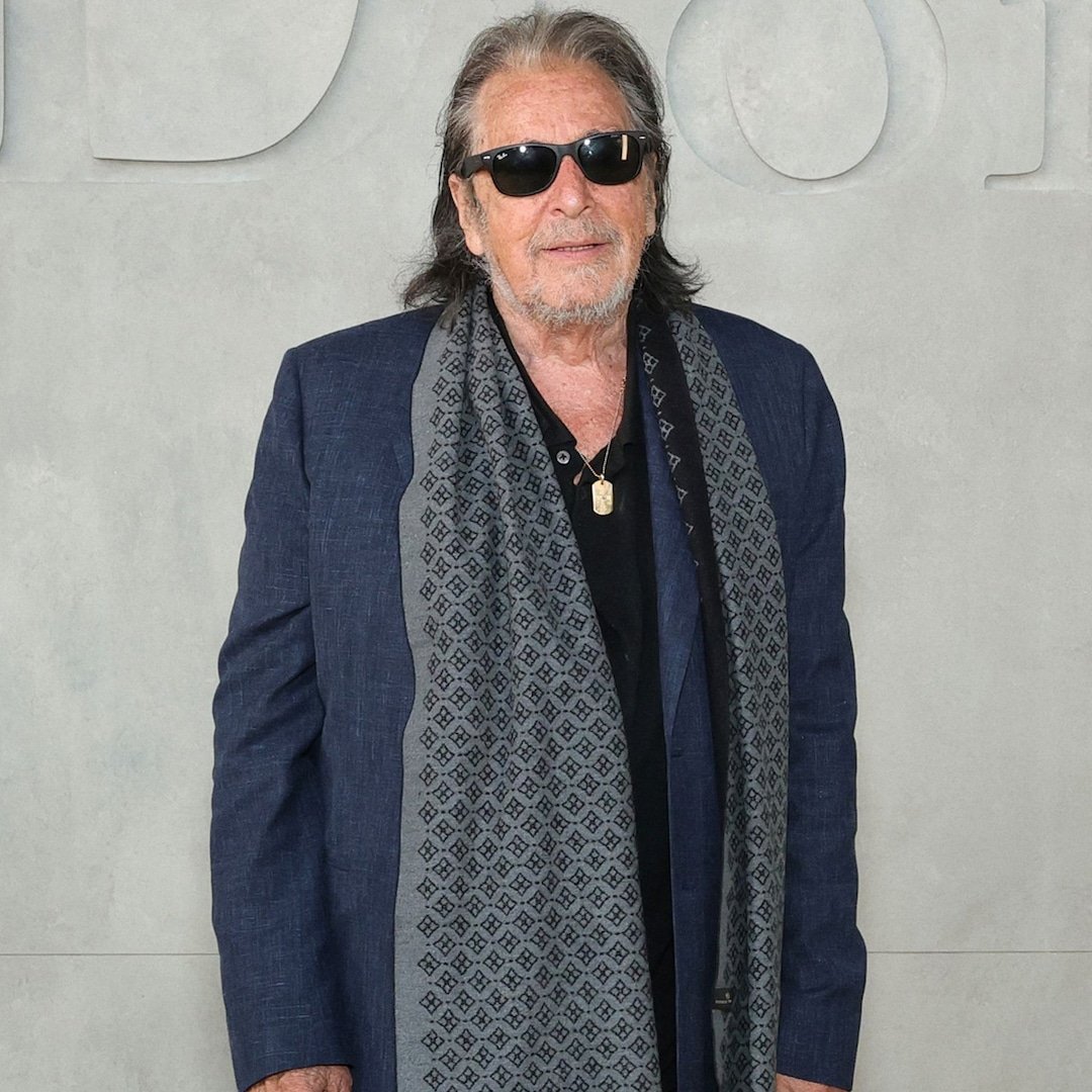 See Al Pacino & Girlfriend Noor Alfallah Step Out at Dior Fashion Show