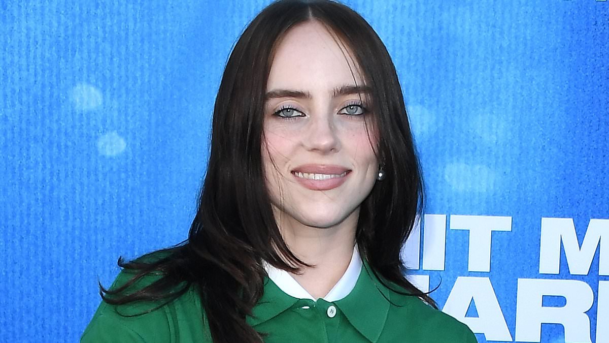 Billie Eilish rocks signature baggy quirky style at her film premiere after admitting to 'gender euphoria' when wearing men's clothes