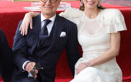 See Emily Blunt & Stanley Tucci's Sweet Family Outing at Walk of Fame