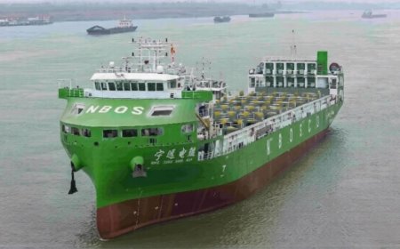 Definitely not your usual EV: China begins sea trial for world's largest electric ship — Ning Yuan Dian Kun is longer than a football field, weighs 10,000 tons, and uses 10 container batteries with a total 19MWh capacity