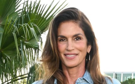 Cindy Crawford, 60, shows off her youthful glow as she joins daughter Kaia Gerber, 24, at denim event