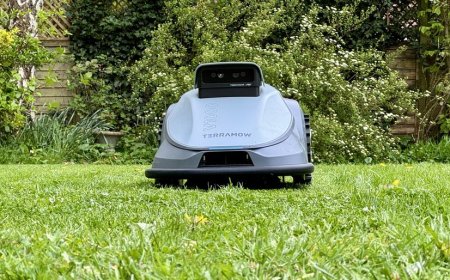 The TerraMow V1000 robot lawn mower is the perfect wire-free lawnbot for newbies and technophobes