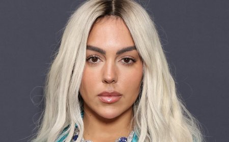 Cristiano Ronaldo's fiancée Georgina Rodriguez unveils a dramatic transformation as she sports platinum blonde hair and flashes her bra at Cannes Film Festival event