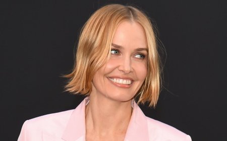 Lara Worthington dares to bare as she goes braless under chic blazer at Gucci show in New York