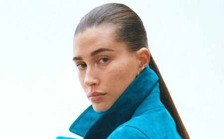 Hailey Bieber puts on cheeky display as she appears to go NUDE under blue coat for major fashion campaign
