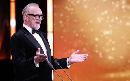 Greg Davies is branded 'the BAFTA host we never knew we needed' as viewers praise him for commanding the show opening skit 'like a boss'