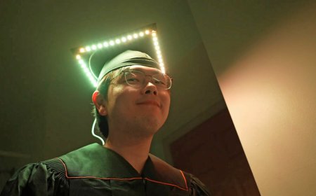 Grad-to-be turns graduation cap into Rust-powered light show