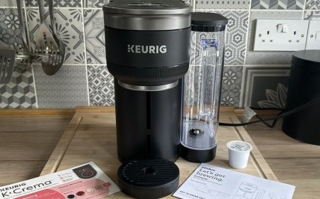 The Keurig K-Crema high-pressure coffee maker produces creamy, smooth brews with speed and ease