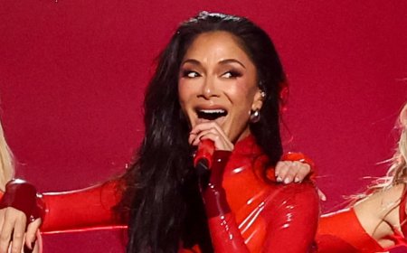 The Pussycat Dolls enjoy a red hot reunion in matching latex looks as they lead 2026 American Music Awards performances with Karol G
