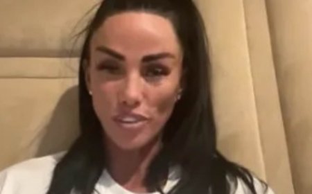 Katie Price distracts herself watching Eurovision as she anxiously waits to hear from 'kidnapped' husband Lee Andrews after going missing four days ago